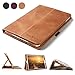 Boriyuan Leather Case Compatible for iPad 9.7 2018(6th Gen)/2017(5th Gen)/iPad Pro 9.7/iPad Air 2 &1- Leather Smart Cover Protective Folio Flip Stand with Pencil Holder Magnetic Auto Sleep/Wake(Brown)