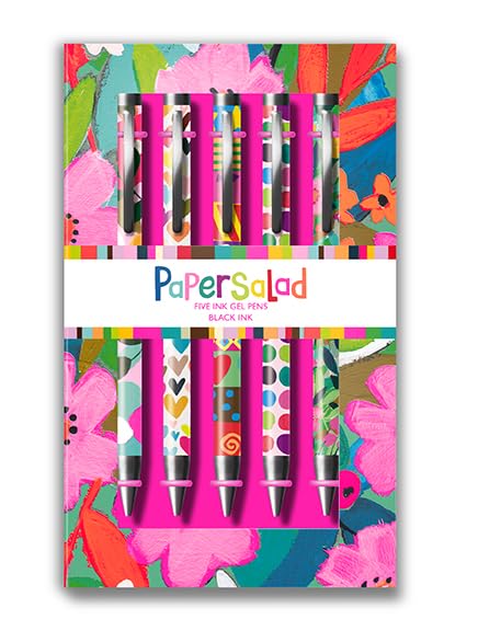 GBCC Paper Salad - Five Ink Gel Pens in Back Ink - PSS0004