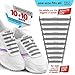 DIAGONAL ONE Gray Elastic No Tie Shoe Laces for Adults Sneakers & Kids Sneakers fits Mens, Womens & Unisex Rubber Shoes, Tieless Shoelaces for Easy Slip On Sneakers, Set of Shoe Laces for Sneakers