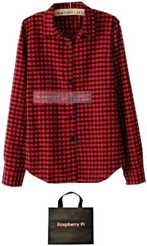 Amazon ラズベリーパイ Raspberrypi ガーリー カジュアル ギンガム チェック シャツ M L Xl オリジナルエコバッグセット Vl155rp Xl 赤黒 チェック ウェア シューズ シャツ ブラウス 通販