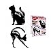 Cat Line Eyeliner Stencil, Smoky Eyeshadow Applicators Template Plate, Professional Multifunction Black Cat Shape Eye liner & Eye Shadow Guide Template (Silicone Material)