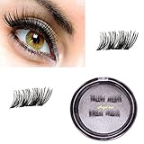 False Magnetic Eyelashes -Angel Kiss 1 Pair 4 Pieces Ultra-thin 0.2mm Fake Mink Eyelashes for Natural Look, Reusable Best Fake Lashes, Perfect for Deep Set Eyes & Round Eyes - Best Makeup Accessories