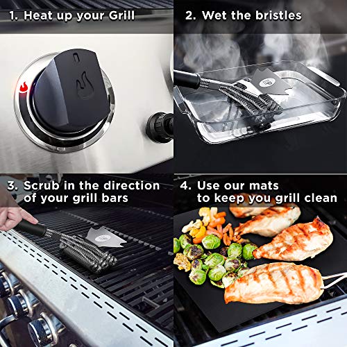 KP 3 in 1 Dream Set Safe Grill Cleaning Kit Bristle Free Grill Brush