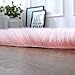 OJIA Deluxe Soft Fuzzy Fur Rugs Faux Sheepskin Shaggy Area Rugs Fluffy Modern Kids Carpet for Living Room Bedroom Sofa Bedside Decor(2 x 3ft, Pink)