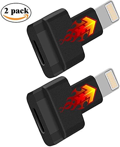 Lightning Extender Dock , 8 AM 2 Pack iPhone Male to Female 8 Pin Dock Extender for Lifeproof Otterbox Case, Lightning Extension Charger Adapter for iPhone X 8 7 Plus 6S 6 Plus SE 5S 5C 5 iPad...