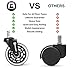 AIRKOUL Office Chair Caster Wheels, 5Pcs 3 Inches Replacements Wheels Caster Universal Fit Safe for Hardwood & Carpet Floor,Smooth & Quiet