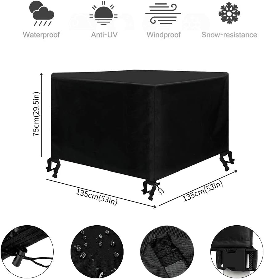 Osarke Outdoor Patio Furniture Covers Outdoor Sectional Furniture Set Covers Table Chair Sofa Winter Covers UV Resistant Waterproof Snow Resistant for Square Dining Tables : Garden & Outdoor