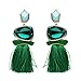 Women's Crystal Tassel Earrings Drop Fashion Earrings Thread Dangle Earrings Soriee Drop Earrings (Green)