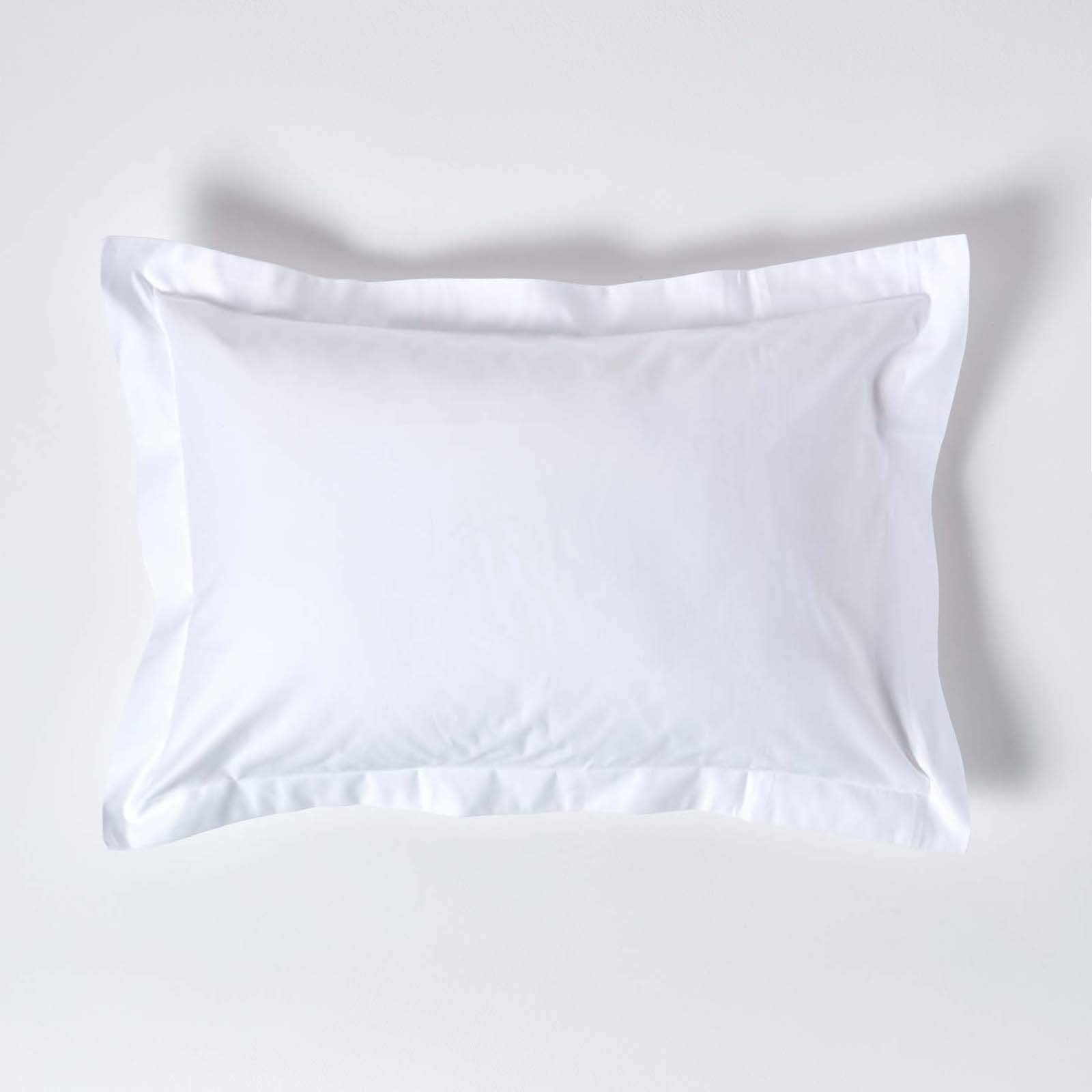 HOMESCAPES 1000 Thread Count Egyptian Cotton White Oxford Size Pillowcase