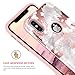 iPhone X Case, iPhone X Marble Case, BENTOBEN Shiny Rose Gold White Marble Design Slim Drop Proof 2 in 1 Hybrid Hard PC Flexible TPU Anti Slip Protective Phone Case for iPhone X - Rose Gold Marble