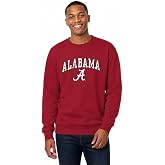NCAA College Sweatshirt Fleece Crewneck Pullover for Men and Women | Officially licensed NCAA college gameday crewneck pullover - 9 oz fleece lined sweatshirt with arch and logo design