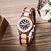 Sentai Wood Watch, Womens Handmade Wrist Watch with Adjustable Band, Date Calendar, Luminous Pointer