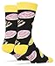 Oooh Yeah Men's Luxury Combed Cotton Crew Socks - Donut Magic