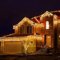 Toodour Icicle Christmas Lights, 612 LED 50ft 8
