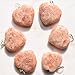 Zenergy Gems CHARGED Natural Himalayan Gemstone Crystal Puffy Heart Pendant Necklace + 20