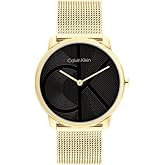 Calvin Klein Women's CK Iconic - 35mm 2H Quartz Watch - Stainless Steel Mesh Bracelet - Water Resistance 30 Meters – Premium Fashion Timepiece for Everyday Style - Gift for Her