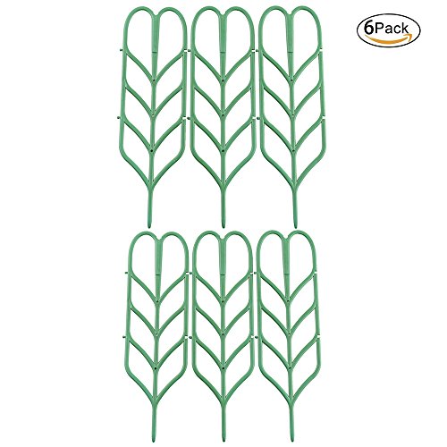 ASSR Garden Trellis, DIY Garden Plant Pot Leaf Shape Mini Climbing Trellis Plant Support(6 Pack) - Thumbnail 7