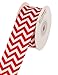 LaRibbons 1-1/2 inch Wide Chervon Zigzag Printed Grosgrain Ribbon by 10 Yard Spool (250 Poppy Red)