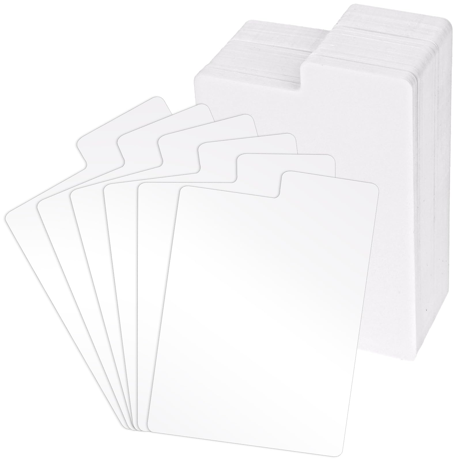 60Pcs Trading Card Dividers: White Plastic Organizers with Separators