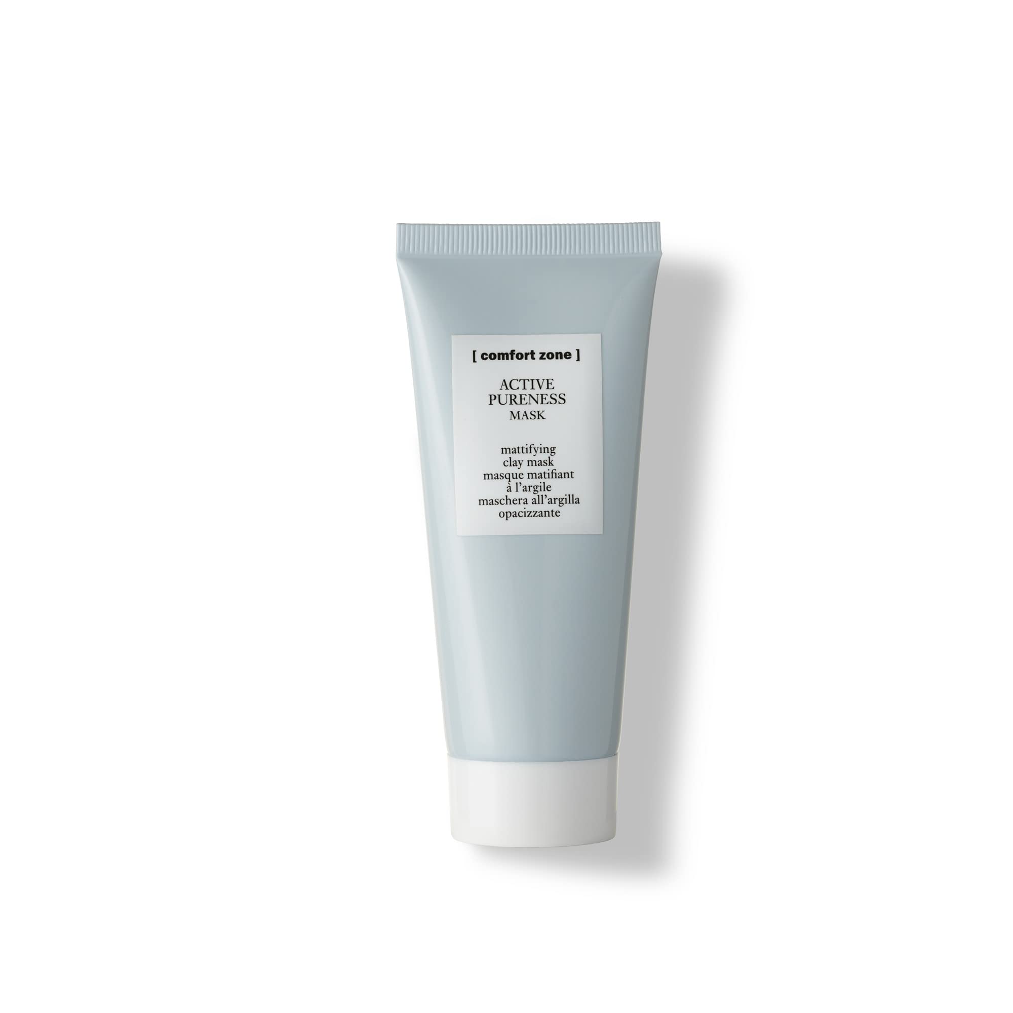 Comfort Zone Active Pureness Clay Mask - 60ml Bottle - Creamy Clay Mask - With Caolin, Green Clay - Mattifying, Purifying - Radiant Skin - Vegan - Reduces Appearance of Pores - Natural Ingredients