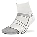 Feetures! Men's Elite Light Cushion Quarter, White + black, large