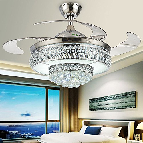 Galleon Huston Fan Modern Chandelier Fan Crystal Light Fixtures