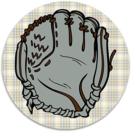 DonSir Baseball Glove Print Home Furnishing Round Bathroom Shower Floor NonSlip Mats