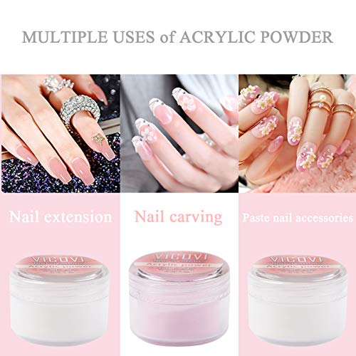 Acrylic Nails Acrylic Powder and Liquid Set Liquid Monomer Acrylic Clear Acrylic Powder Nail Extension 3D Carving Nail Acrylic Nail Professionals Nail Kit for Beginners