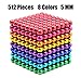 LOVEYIKOAI Upgraded 5MM 512 Pcs 8 Colors Magnets Cube Building Blocks Magnetic Toys Colorful Buildable Sculpture Office Stress Relief Toys for Adults