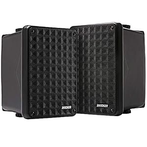 Kicker KB6B 2-Way Full Range Indoor Outdoor Speakers (Pair) Weatherproof Speakers for Patio Sunroom Garage Poolside in…