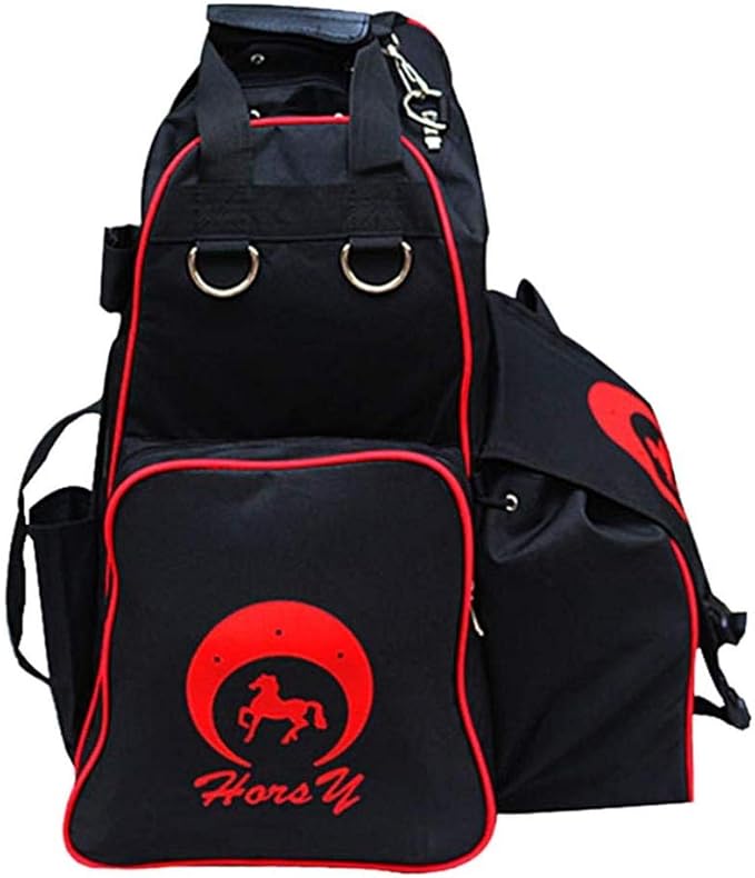 qxj Horse Riding Equipment Storage Bag， Professional Horse Riding Boots Helmet Bag Equestrian