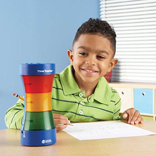 Learning Resources Time Tracker Visual Timer & Clock, Blue