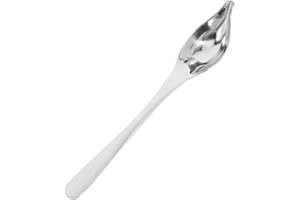 CHICAMPERA Precision 304 Stainless Steel Saucier Spoon with Spout, Culinary Decorating Tool for Saucy Pastry