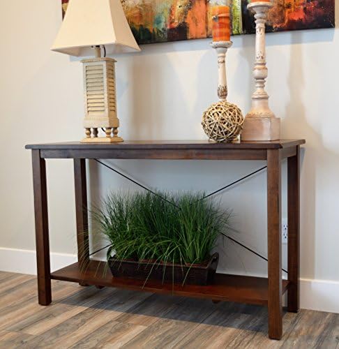 Solid Wood Rustic Sofa Table - Distressed Finish - Bronze Coast Collection - Living Room Furniture