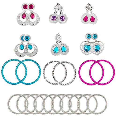 image for BeYumi 58 Pcs Princess Jewelry Dress-Up Accessories Toy Set With Princ