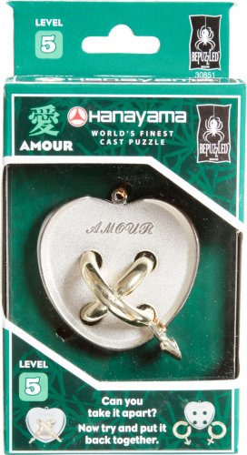 AMOUR Hanayama Cast Metal Brain Teaser Puzzle (Level 5)