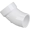 NIBCO C48062 4 SPGXH 45 STREET ELBOW PVC DWV, White, 1 Count (Pack of 1)