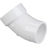 NIBCO C48062 4 SPGXH 45 STREET ELBOW PVC DWV, White, 1 Count (Pack of 1)