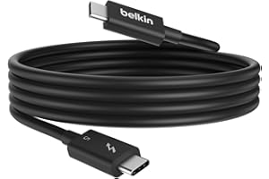 Belkin 3.3ft USB-C Thunderbolt 5 Cable w/ 240W Power Delivery, Bandwidth Boost Up to 120Gbps, 3x Faster Data Transfer, and 4K