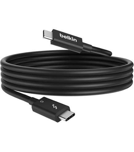 Amazon.com: Belkin Thunderbolt 4 Cable (2M, 6.6ft Power Cable