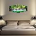 Canvas Wall Art HD Picture Print On Canvas Modern Giclee Artwork Home Decor Stretched and Framed Ready to Hang (Green Waterfall Scenery, 8x12x2pcs+8x16x2pcs+8x20inch x 1pcs)
