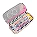 Twinkle Club Cute Floral Pencil Pen Case Bag Pouch Holder for Middle High School College Office Girl Storage Pink