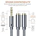 Headphone Splitter, oldboytech 3.5mm Stereo Audio Splitter [2-Pack,Hi-Fi Sound] Nylon-Braided Male to 2 Female Y Jack AUX Splitter Adapter Compatible Headset Tablet Smartphone MP3 Player & More