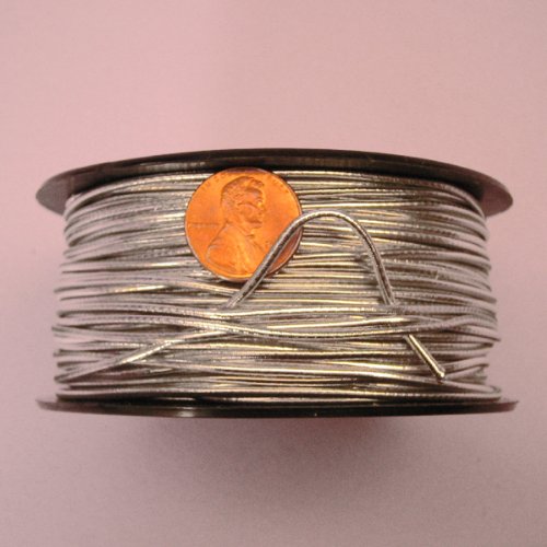 Silver Elastic Cord, 2mm X 50Yd