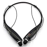 Celio HV-800 Wireless Music Stereo Bluetooth Headset Universal Vibration Neckband Style Headset Earphone Headphone For cellphones such as iPhone, Nokia, HTC, Moto, PC, iPad, PSP (Connect two device at the same time) (Black)
