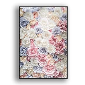 Framed Canvas Wall Art for Living Room, Bedroom Rose Closeup VIII Canvas Prints for Home Decoration Ready to Hang - 16x24 inches