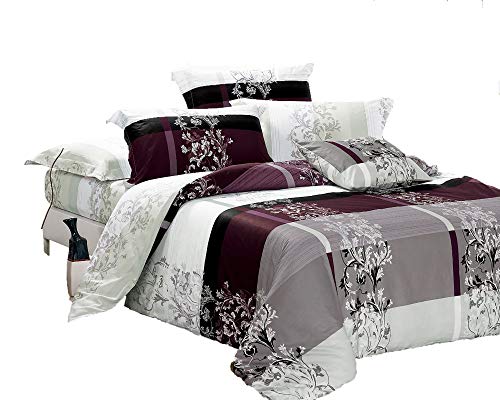 Swanson Beddings May 3-Piece 100% Cotton Bedding Set: Duvet Cover and Two Pillow Shams (King)