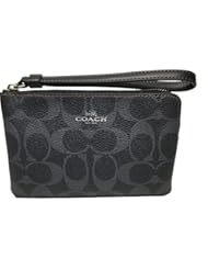 Shoes: Coach Denim Signature PVC Corner Zip Small Wristlet F57996