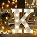 Light Up Letters,SMYTShop Warm White LED Letter Light Up Alphabet Letter Lights for Festival Decorative Letter Party Wedding (K)