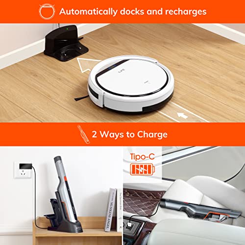 ILIFE V3s Pro Robot Vacuum Cleaner,TangleFree Suction,SelfCharging